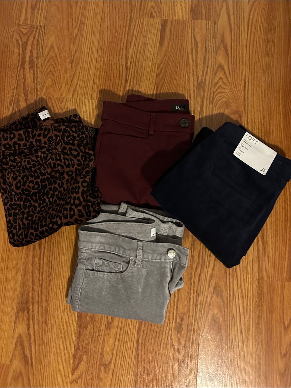 Lot of 4 Loft fall/winter pants
